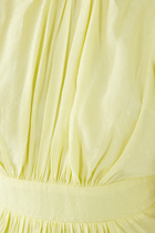 فستان نون أصفر متوسط الطول
